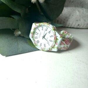 Studio Time Floral Metal Cuff Watch Cottage Aesthetic Spring Chic Vibes Bracelet